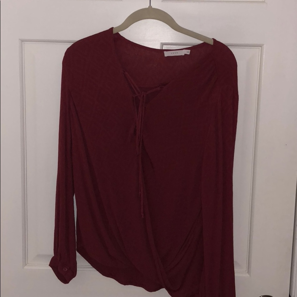 lace up top - red size small